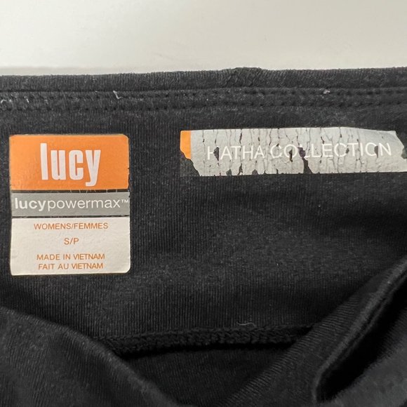 Lucy Powermax Womens Hatha Charcoal Gray Crop Capri Leggings Activewear size S - Picture 10 of 12